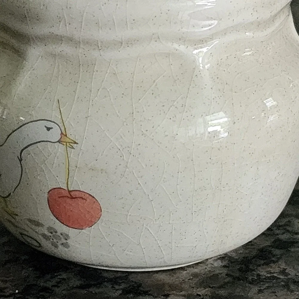 Vintage International China Marmalade Goose Salt Pepper Shaker Napkin Holder Set